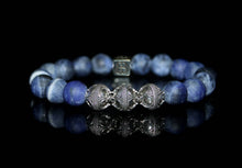 Load image into Gallery viewer, Matte Sodalite and Sterling Silver