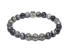 Load image into Gallery viewer, Black Veined Jasper and Silver