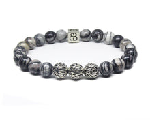 Load image into Gallery viewer, Black Veined Jasper and Silver