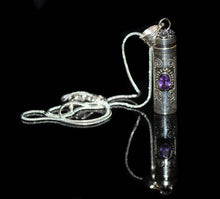 Load image into Gallery viewer, Sterling Silver Perfume Bottle Pendant Necklace