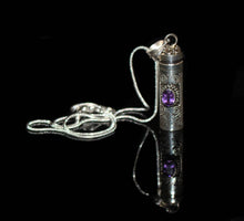 Load image into Gallery viewer, Sterling Silver Perfume Bottle Pendant Necklace
