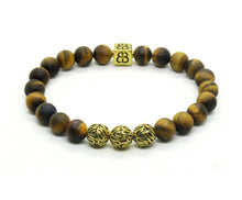 Load image into Gallery viewer, Matte Tiger&#39;s Eye and Gold Vermeil