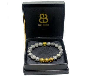 Gray Jasper Gold Vermeil