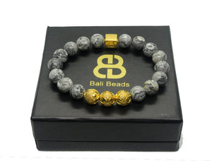 Gray Jasper Gold Vermeil