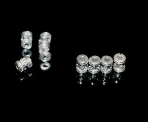 Lof of 8 x 6mm Sterling Silver Spacer Beads