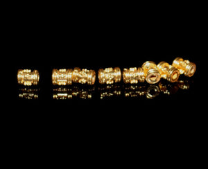 Lof of 8 x 6mm 22k Gold Vermeil Spacer Beads