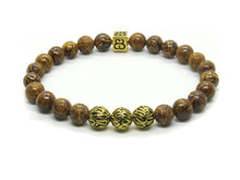 Load image into Gallery viewer, Elephant Skin Jasper and Gold