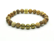 Load image into Gallery viewer, Matte Picture Jasper and Gold