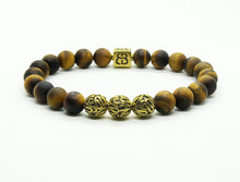 Load image into Gallery viewer, Matte Tiger&#39;s Eye and Gold Vermeil