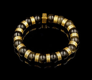 Golden Obsidian and Gold Vermeil