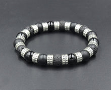Load image into Gallery viewer, Onyx, Lava, and Sterling Silver