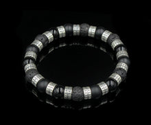Load image into Gallery viewer, Onyx, Lava, and Sterling Silver
