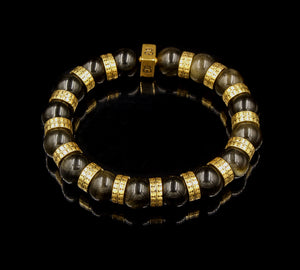 Golden Obsidian and Gold Vermeil