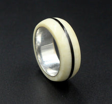 Load image into Gallery viewer, Sterling Silver and Cow Bone Ring