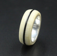 Load image into Gallery viewer, Sterling Silver and Cow Bone Ring