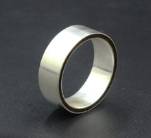 Load image into Gallery viewer, Brushed Sterling Silver and Ebony Wood