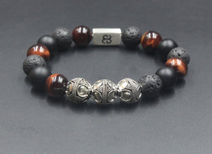 Onyx, Lava, and Red Tiger's Eye
