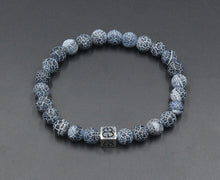 Load image into Gallery viewer, Blue Crackled Agate and Sterling Silver