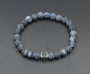 Blue Crackled Agate and Sterling Silver