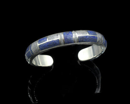 Sodalite and Silver Cuff