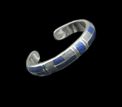 Sodalite and Silver Cuff