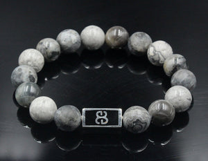 Mixed Grey Stone and Silver