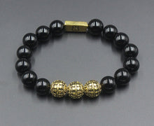 Load image into Gallery viewer, Black Onyx and Gold Vermeil