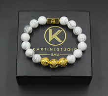 Load image into Gallery viewer, White Howlite and Gold