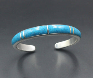 Turquoise and Sterling Silver Cuff Bracelet, Unisex Turquoise Bracelet, Sterling Silver Cuff Bracelet, Cuff Bracelet Men