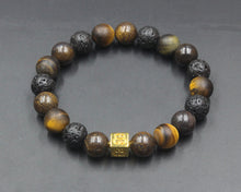 Load image into Gallery viewer, Bronzite, Tiger&#39;s Eye, and Lava