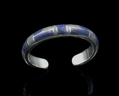 Sodalite and Silver Cuff