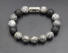 Load image into Gallery viewer, Mixed Grey Stone and Silver