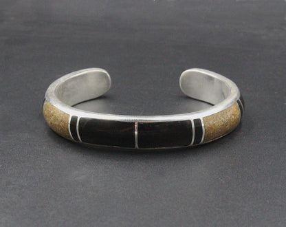 Black Onyx and Jasper Cuff