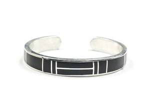 Black Buffalo Horn and Sterling Silver