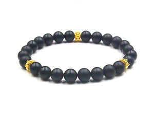 Black Onyx and Gold Vermeil