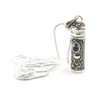 Load image into Gallery viewer, Sterling Silver and Blue Topaz Pendant