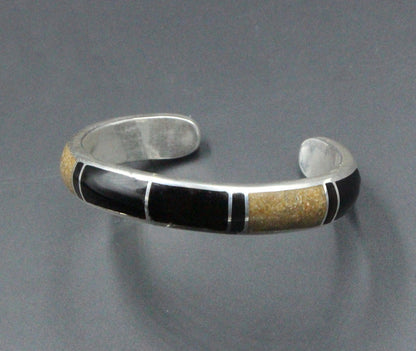 Black Onyx and Jasper Cuff