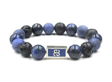 Load image into Gallery viewer, Matte Lapis Lazuli, Lava, and Sodalite