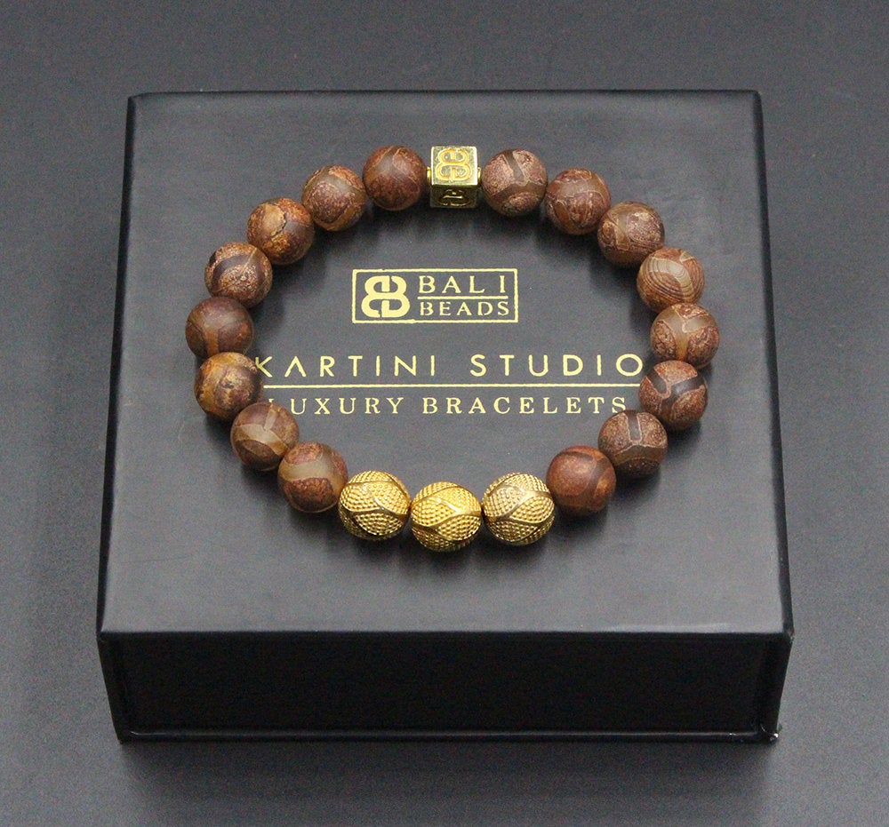 Tibetan Agate and Gold