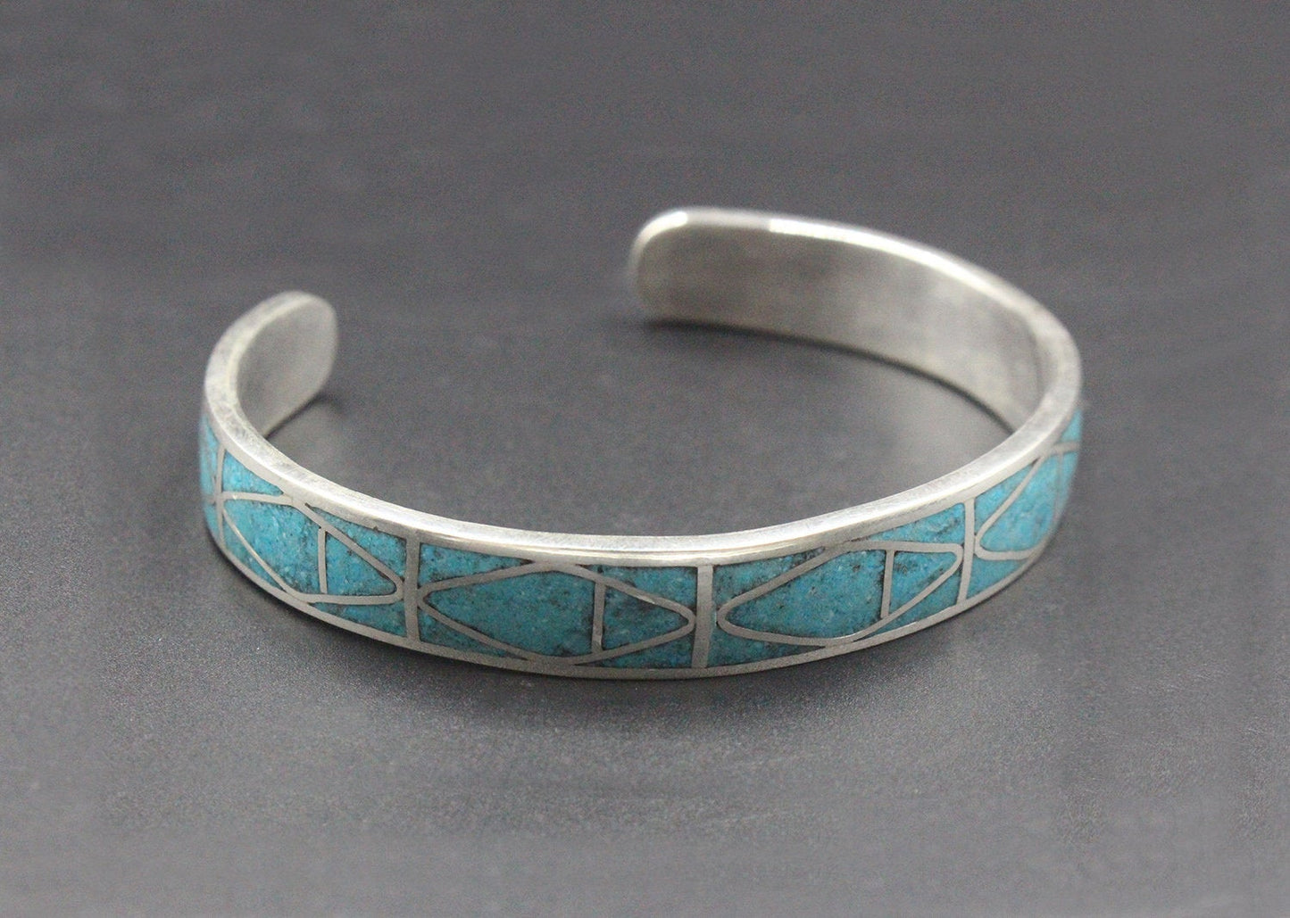 Turquoise and Sterling Silver Cuff Bracelet, Silver Cuff Bracelet, Turquoise Inlay Cuff Bracelet, Cuff Bracelet, Turquoise Cuff Bracelet