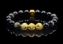 Load image into Gallery viewer, Golden Obsidian and Gold Vermeil
