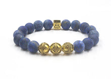 Load image into Gallery viewer, Matte Lapis Lazuli and Gold