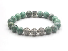 Load image into Gallery viewer, Qinghai Jade and Sterling Silver