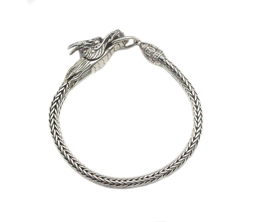 Buy Pretocter Men's Dragon Bracelet Retro Silver Dragon Design Bracelets  Fashion Dragon Chain Link Bracelet Stainless Steel Bracelet with Clasp Wrap  Bracelets Charm Jewelry Gift for Men Boys Cool Bracelet Online at