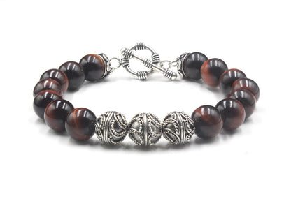 Red Tiger's Eye and Silver