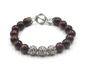 Red Tiger's Eye and Silver