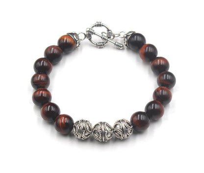 Red Tiger's Eye and Silver