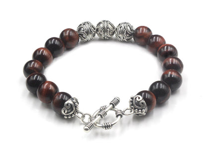 Red Tiger's Eye and Silver