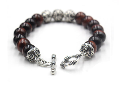 Red Tiger's Eye and Silver