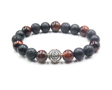 Load image into Gallery viewer, Red Tiger&#39;s Eye, Lava, and Matte Black Onyx